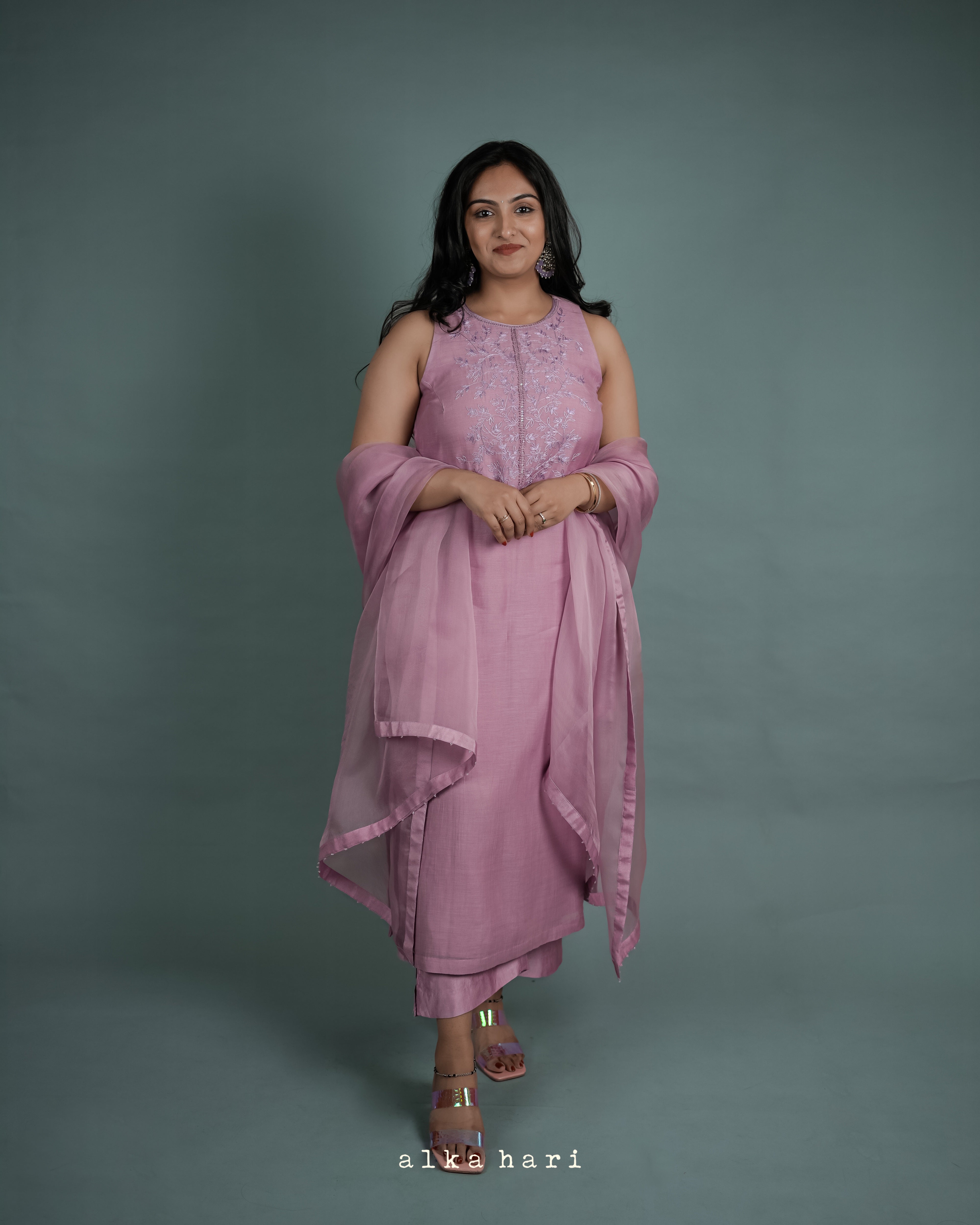 Bubblegum Pink Chanderi Silk Kurta